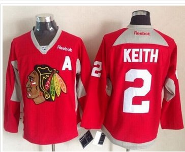 Chicago Blackhawks #2 Duncan Keith Red Hockey Fights Cancer Stitched NHL Jersey