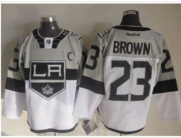Los Angeles Kings #23 Dustin Brown White Grey 2015 Stadium Series Stitched NHL Jersey