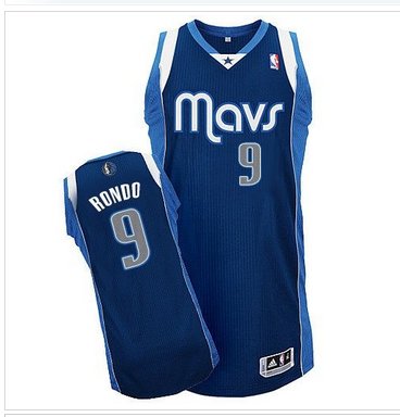 Revolution 30 Mavericks #9 Rajon Rondo Navy Blue Stitched NBA Jersey