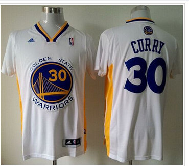 Revolution 30 Warriors #30 Stephen Curry White Alternate Stitched NBA Jersey