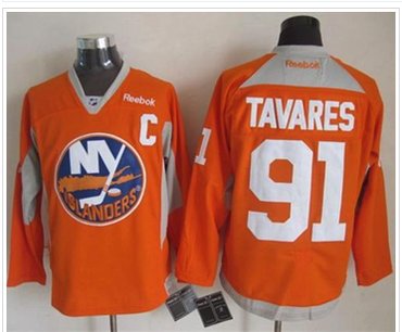 New York Islanders #91 John Tavares Orange Practice Stitched NHL Jersey New York Islanders #91 John Tavares Orange Practice Stitched NHL Jersey