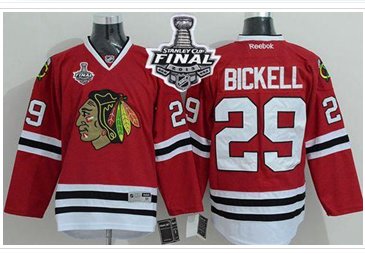 Chicago Blackhawks #29 Bryan Bickell Red With Stanley Cup Finals Stitched NHL Jersey
