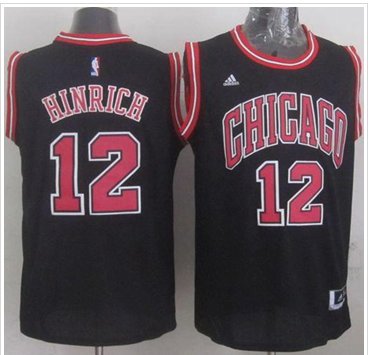 Revolution 30 Chicago Bulls #12 Kirk Hinrich Black Stitched NBA Jersey