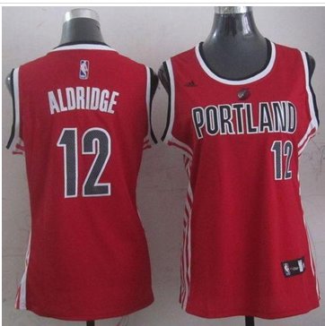 Women's Blazers #12 Lamarcus Aldridge Red Alternative Stitched NBA Jersey