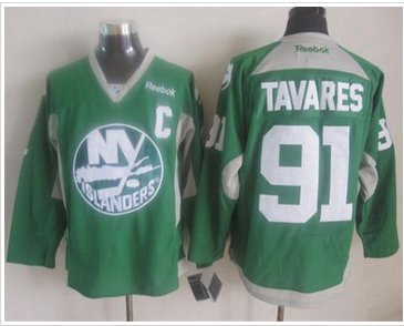 New York Islanders #91 John Tavares Green Practice Stitched NHL Jersey New York Islanders #91 John Tavares Green Practice Stitched NHL Jersey