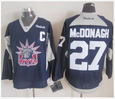 New York Rangers #27 Ryan McDonagh Navy Blue Practice Stitched NHL Jersey