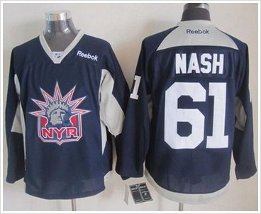New York Rangers #61 Rick Nash Navy Blue Practice Stitched NHL Jersey
