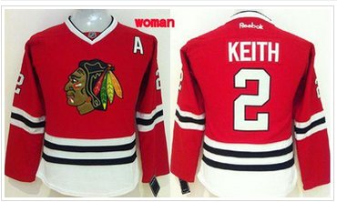 Women Chicago Blackhawks #2 Duncan Keith Red Home Stitched NHL Jersey