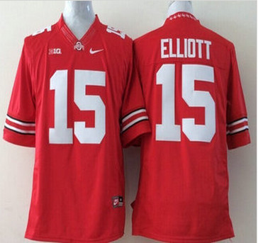Ohio State Buckeyes Jersey 15 Ezekiel Elliott Red Limited Jerseys