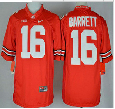 Ohio State Buckeyes Jersey 16 J.T. Barrett Red Limited Jerseys