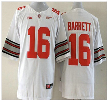 Ohio State Buckeyes Jersey 16 J.T. Barrett 2015 Playoff Rose Bowl Special Event Diamond Quest White Jerseys