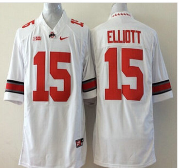 Ohio State Buckeyes Jersey 15 Ezekiel Elliott White Limited Jerseys