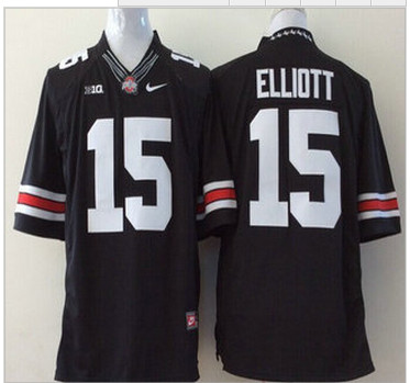 Ohio State Buckeyes Jersey 15 Ezekiel Elliott Black Limited Jerseys