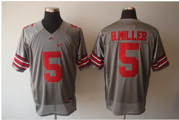 Ohio State Buckeyes Braxton Miller 5 Grey College Football Jersey