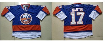 New York Islanders #17 Matt Martin Baby Blue Stitched NHL Jersey