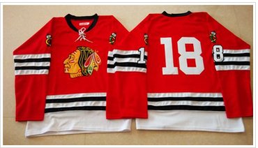 Mitchell And Ness 1960-61 Chicago Blackhawks #18 Denis Savard Red Stitched NHL Jersey