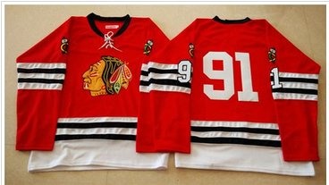 Mitchell And Ness 1960-61 Chicago Blackhawks #91 Brad Richards Red Stitched NHL Jerse