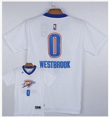 Oklahoma City Thunder #0 Russell Westbrook White Pride Stitched NBA Jersey