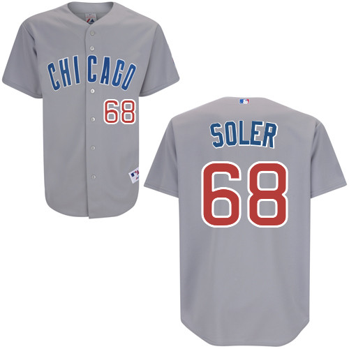 Chicago Cubs 68# Soler Grey Authentic Personalized Road Jersey