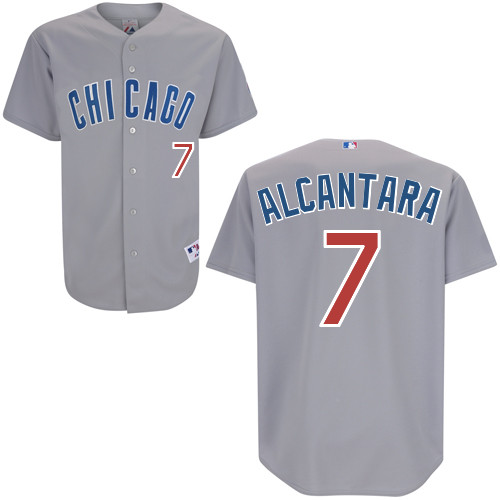 Chicago Cubs 7# Alcantara Grey Authentic Personalized Road Jersey-2