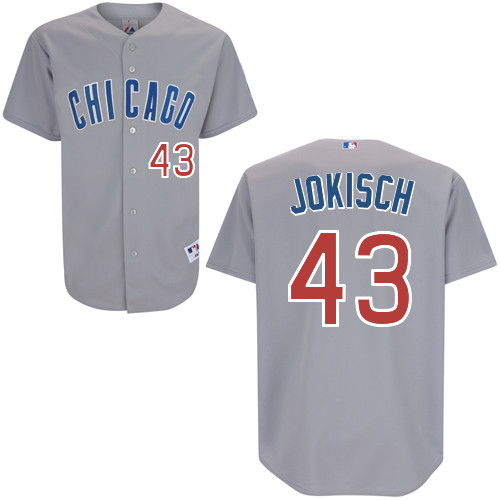 Chicago Cubs 43# Jokisch Grey Authentic Personalized Road Jersey