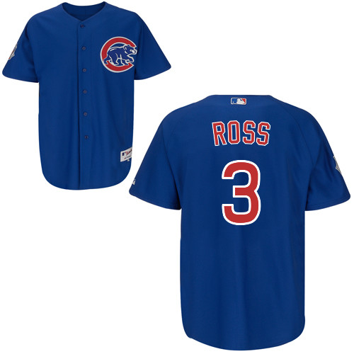 Chicago Cubs 3# Ross Blue Authentic Personalized Alternate Jersey