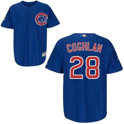 Chicago Cubs 28# Coghlan Blue Authentic Personalized Alternate Jersey