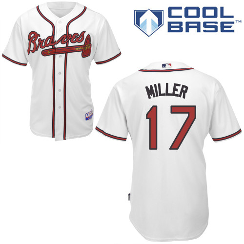 Atlanta Braves #17 Miller White Authentic Personalized Home Jersey