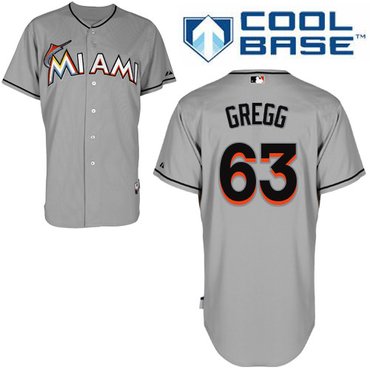 Miami Marlins #66Kevin Gregg Authentic Personalized Road Gray Jersey Miami Marlins #66Kevin Gregg Authentic Personalized Road Gray Jersey