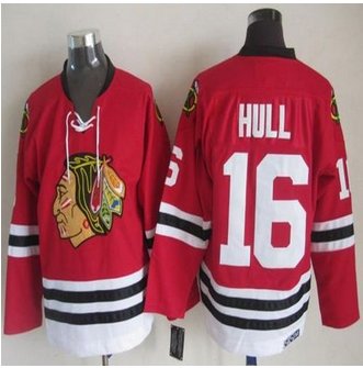 Chicago Blackhawks #16 Bobby Hull Red CCM Throwback Stitched NHL Jersey
