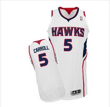 Revolution 30 Atlanta Hawks #5 DeMarre Carroll White Stitched NBA Jersey