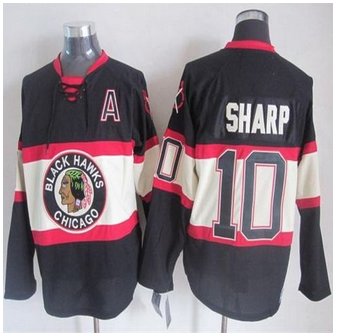 Chicago Blackhawks #10 Patrick Sharp Black Third CCM Stitched NHL Jersey