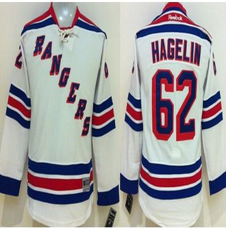 Youth Rangers #62 Carl Hagelin White Stitched NHL Jersey