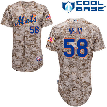 New York Mets #58 Mejia Authentic Personalized Alternate Camo Jersey