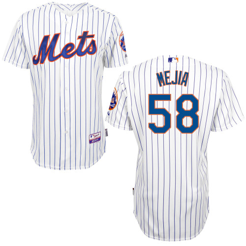 New York Mets #58 Mejia White 2015 Authentic Personalized Home Jersey