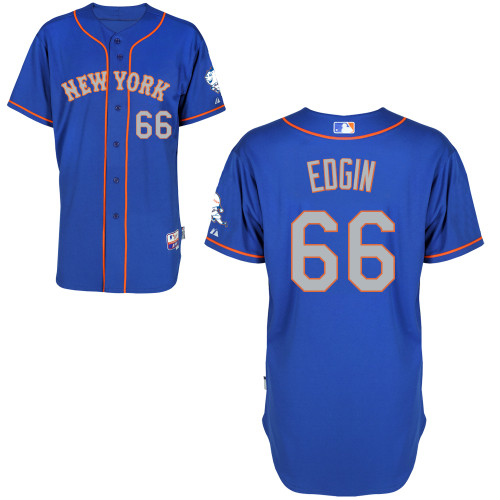 New York Mets #66 Edgin Blue Authentic Personalized Alternate Road Jersey