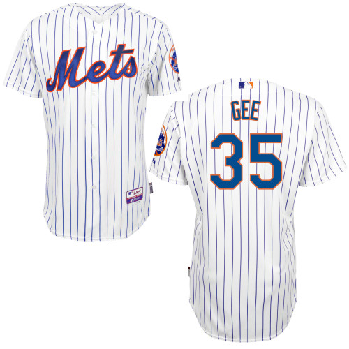 New York Mets #35 Gee White 2015 Authentic Personalized Home Jersey