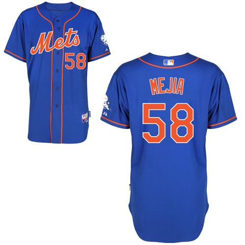 New York Mets #58 Mejia Blue Authentic Personalized Alternate Home Jersey