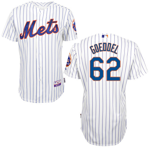 New York Mets #62 Goeddel White 2015 Authentic Personalized Home Jersey
