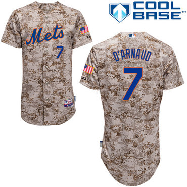 New York Mets #7 D'arnaud Authentic Personalized Alternate Camo Jersey