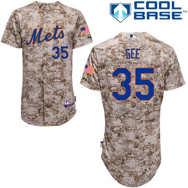 New York Mets #35 Gee Authentic Personalized Alternate Camo Jersey