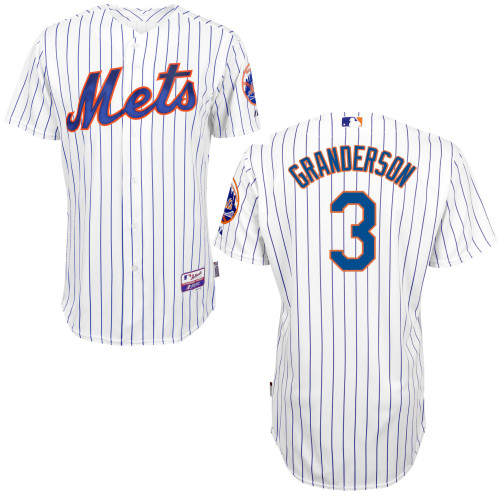 New York Mets #3 Granderson White 2015 Authentic Personalized Home Jersey