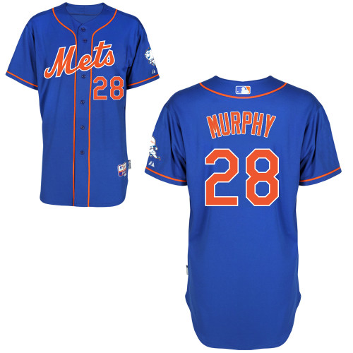 New York Mets #28 Murphy Blue Authentic Personalized Alternate Home Jersey