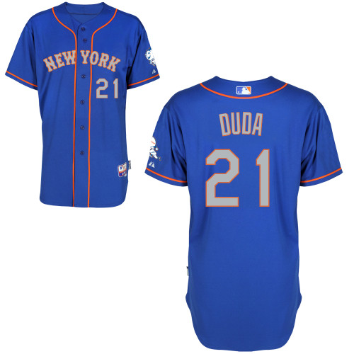 New York Mets #21 Duda Blue Authentic Personalized Alternate Road Jersey