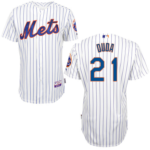 New York Mets #21 Duda White 2015 Authentic Personalized Home Jersey