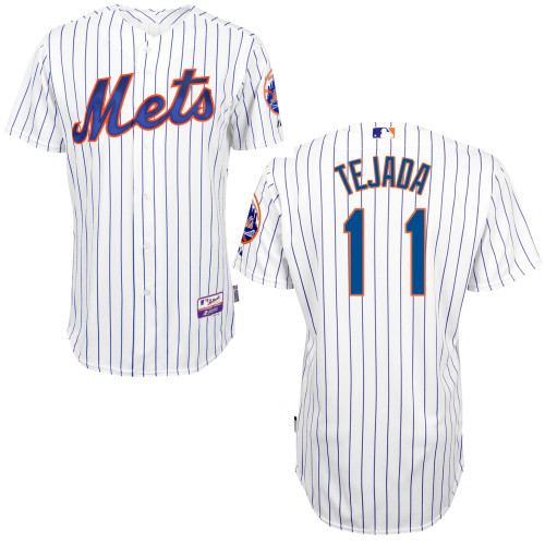New York Mets #11 Tejada White 2015 Authentic Personalized Home Jersey