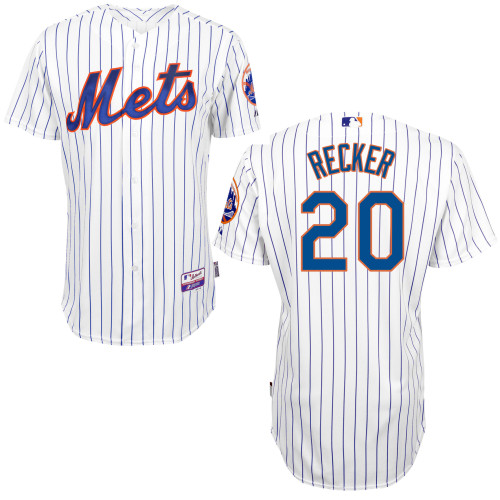 New York Mets #20 Recker White 2015 Authentic Personalized Home Jersey