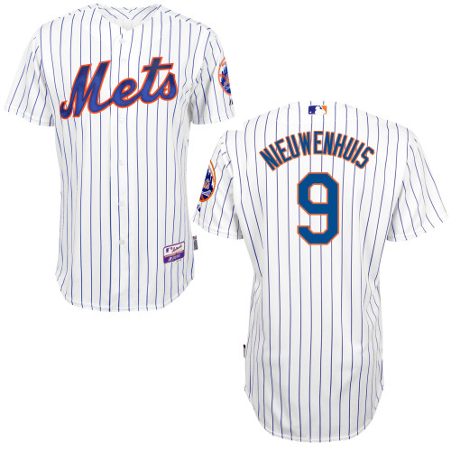 New York Mets #9 Nieuwenhuis White 2015 Authentic Personalized Home Jersey