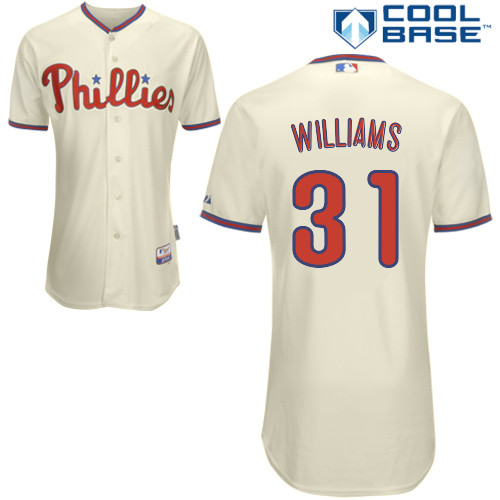 Philadelphia Phillies 2015#31 Williams Personalized Home Beige Jersey