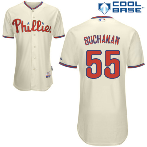 Philadelphia Phillies 2015#55 Buchanan Personalized Home Beige Jersey